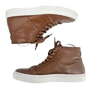 Greats Royale High Top Leather Sneakers‎ Brown Men's US 9  |  EU 43
